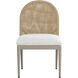 Calandri Greige / Louis Cream Outdoor Dining Chair in Natural / Louis Cream, Set Of 2